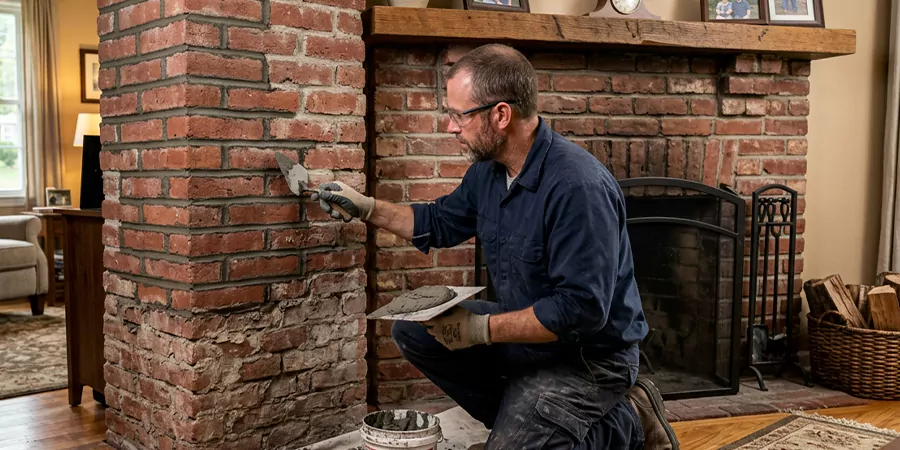 Repointing Brick Fireplace Lynwood
