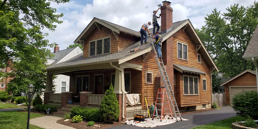 Residential Chimney Masonry Repair and Tuckpointing Lynwood